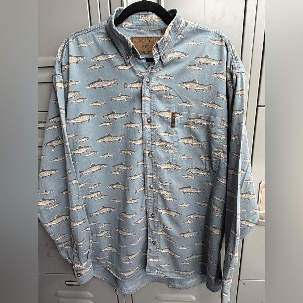 Vintage North River 90’s Fish Shirt